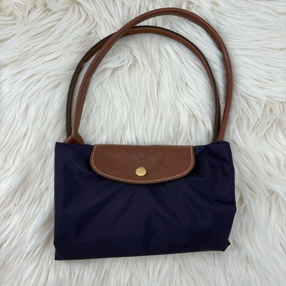 Longchamp le Pliage large tote 18 X 11" Purple Dark Plum - Picture 11 of 11